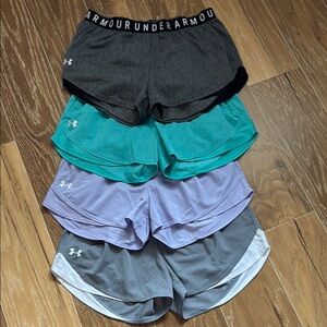Under Armour Women's XL bundle lot Shorts - charcoal, Teal, Lavender, Gray
